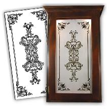 We can apply almost any design you wish to cabinet doors, or any other glass you wish to enhance.