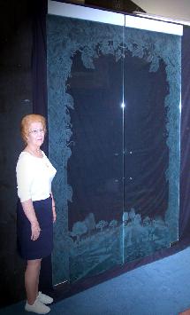 These are the entry doors to a private wine collection.