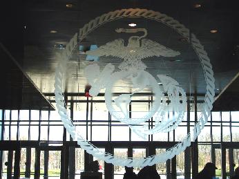 The first thing you see when you enter the Marine Corps Museum in Quantico, VA.